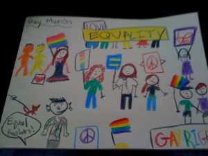 J's drawing of the National Equality March 